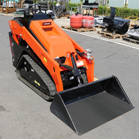 Mini-chargeuse compacte tout-terrain d'usine chinoise, chargeuse compacte à chenilles en caoutchouc pour l'agriculture, chargeuse compacte pour l'aménagement paysager