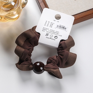 Coletero <span class=keywords><strong>El</strong></span>ástico <span class=keywords><strong>de</strong></span> Tela <span class=keywords><strong>de</strong></span> Alta Gama <span class=keywords><strong>de</strong></span> 9.5cm con Borde Ancho y Bola para Mujer - Product Image 4