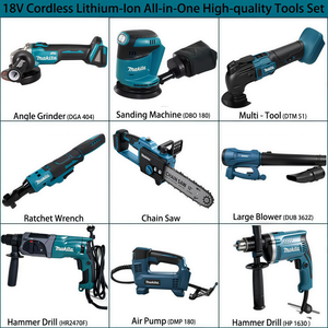 <span class=keywords><strong>Set</strong></span> di Utensili Elettrici Makita 18V Senza Fili Tutto-in-Uno con Batterie, Caricabatterie, Avvitatore a Impulsi e Trapano Brushless - Product Image 4