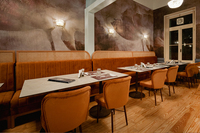 Ensemble de meubles de restaurant modernes, canapé en velours de haute qualité, table et chaises pour hôtel, maison, salle à manger, bar