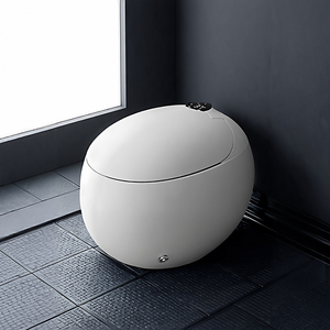 Inodoro Inteligente con Sensor Automático, Inodoro WC con Drenaje en Forma de P, Inodoro Inteligente con Control Remoto, Diseño en Forma de Huevo - Product Image 1