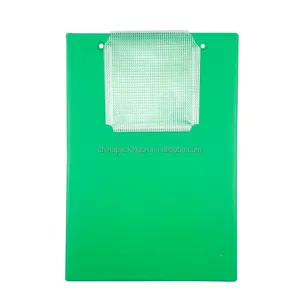 定制PVC材料工单文件夹透明A4剪贴板带储物袋