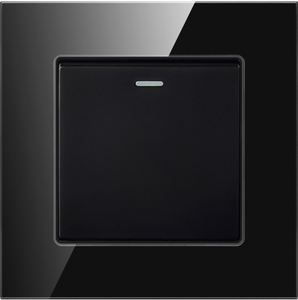 Interruptor de pared electrónico para hotel, interruptor de pared electrónico de cristal templado de doble direccional individual de <span class=keywords><strong>3</strong></span> bandas EU 1 <span class=keywords><strong>gang</strong></span>, 5 pines USB Doble - Product Image 1