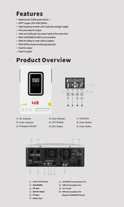 SKE 6.2KW pura onda sinusoidale sistema ibrido monofase 230VAC 6200W off Grid <span class=keywords><strong>Inverter</strong></span> solare prezzo costo di 5kva <span class=keywords><strong>Inverter</strong></span> solare - Product Image 6