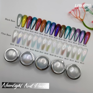 LIBO -Poudre à ongles blanche Fairy Moonlight, 15 couleurs, pigment blanc fin, brillant et lisse - Product Image 2