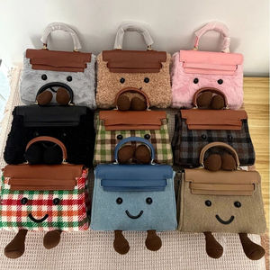 Borsa a Tracolla da Donna Personalizzata, Grande Capacità, Resistente, <span class=keywords><strong>con</strong></span> Chiusura a Bottone, Stile Designer Cartoon, in Peluche - Product Image 5