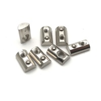 Алюминиевые гайки-втулки (Т-образные) M3, M4, M6, M8, M10 с 6, 8, 10 отверстиями и шариком на пружине для солнечных панелей