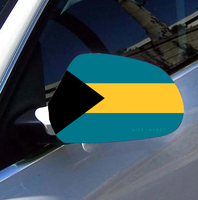 Housse de protection pour rétroviseur de voiture avec drapeau d'Antigua (ensemble de 2 pièces) en tissu extensible avec bords renforcés, style patriotique
