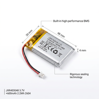 Batterie polymère lithium-ion 3,7 V 500 mAh de type pochette pour usine, cellule électronique intelligente 3,7 V, batterie Lipo 902030 rechargeable