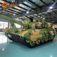 AOYU Publicité Extérieure Personnalisée Mannequin Gonflable Géant Leurre Réplique Réservoir Cible Camouflage Accessoires Canon Modèle de Voiture