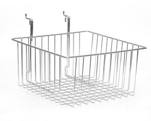 Chrome Slatwall Wire <strong>Basket</strong> for Supermarket Wall T-Shirt <strong>Display</strong> Racks Holders Metal Metal <strong>Baskets</strong> for Grid Panel - Product Image 3