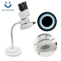 Microscope de bureau de technicien dentaire électrique avec lumière LED Microscope chirurgical dentaire à loupe 8x10x