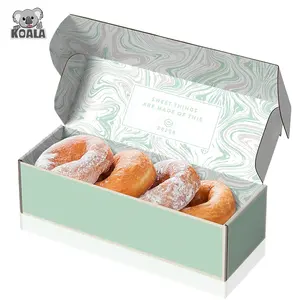 Environmental Certified 100% Recyclable Eco Friendly Custom Logo Packaging Boxes For Food And Pastries Doughnut Pastry Box