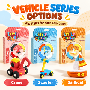 Kit de bateau à voile en argile à séchage à l'air, ensemble de pâte à modeler quatre couleurs, thème véhicule, jouet créatif pour enfants, vente en gros - Product Image 4