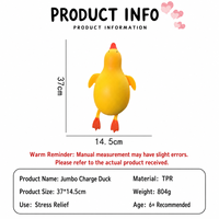Jouet Squishy Canard Géant Mignon à Rebond Lent, Canard Jaune à Presser Anti-Stress, Cadeau de Bureau pour Enfants, Adolescents et Adultes