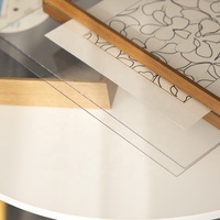 Marco DE FOTOS flotante de plexiglás de doble cara transparente decorativo con acabado de madera natural tamaño personalizado A4 A3