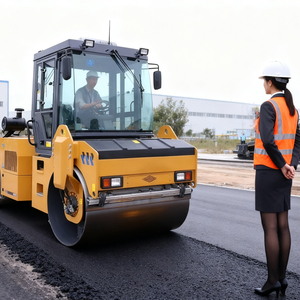 Rodillo vibratorio de asfalto, compactador de motor diésel, precio de rodillo de carretera - Product Image 6