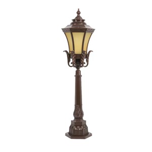 Lampe solaire extérieure en bronze pour pelouse, LED IP65 résistante à l'eau, lumière du jour 5000K, abat-jour en métal, détecteur de mouvement, garantie 5 ans - Product Image 1