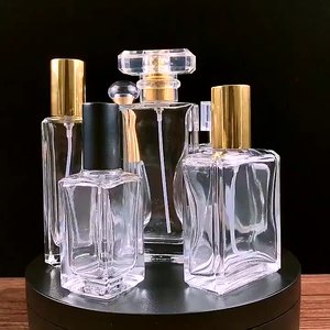 Wholesale In Stock 50ml 100ml Transparent Glass Press Spray <b>Perfume</b> Bottle High-Grade Round Fragrance Refillable <b>Container</b> - Product Image 2