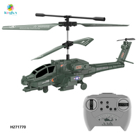Hélicoptère RC Apache électrique 2CH avec lumières LED, fonctionnement automatique, gyroscope intégré, jouet pour enfants prêt à jouer en intérieur/extérieur, cadeau