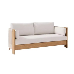 Sofa moderne d'extérieur de patio d'hôtel Ensemble de mobilier d'extérieur en teck Sofa d'extérieur de jardin de villa de station balnéaire Ensembles de jardin de station balnéaire Ensemble de sofa au bord de la piscine - Product Image 6