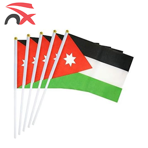 Drapeau national jordanien à main pour la promotion, vente en gros, petit monde sportif, match de football, encouragements - Product Image 5