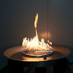 2020 Mangkuk Lubang Api Gas Baja Tahan Karat Kotak Luar Ruangan/Sisipan Perapian/Pembakar Lubang Api