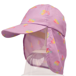 Cappello da baseball per bambini con protezione UV, impermeabile, a righe, sportivo, stampato in sublimazione, con copertura per il collo. - Product Image 1