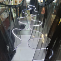 Guirlande de plafond 10M en voile ondulé avec lumières blanches pour décoration de mariage et événements de Noël