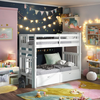 Lit superposé en bois de pin solide de conception européenne moderne Offre Spéciale avec des tiroirs pour des meubles de chambre à coucher ou d'appartement d'enfants