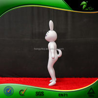 Jouet gonflable en PVC Hongyi, poupée lapin gonflable SPH, grand jouet gonflable animal de dessin animé