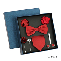 8-teiliges formelles Set mit Fliege für Hochzeitsbräutigam, komplettes Accessoire, rotes Paisley-Muster, formelles Geschenk für den Abschlussball, Smoking