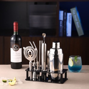Ensemble de shakers en acier inoxydable, shaker de bar, shaker manuel de qualité bar, minimaliste, durable et élégant, outils de mélange de cocktails - Product Image 3