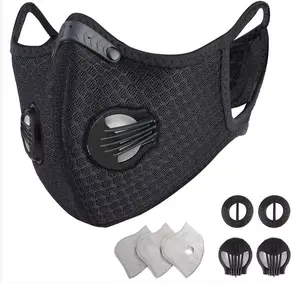 Masque facial de vélo en néoprène anti-poussière avec filtre Valve respiratoire en cours d'exécution Masque de protection sportif chaud