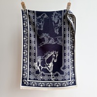 Écharpe en fausse fourrure cachemire à motif cheval pour femme, châle royal vintage épais et chaud avec pompons, vente en gros