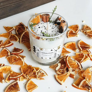 Velas Aromáticas de Madera Orgánicas Personalizadas en Oferta, Velas Decorativas Hechas a Mano con Cera de Soja, Aroma a <span class=keywords><strong>Canela</strong></span> y Naranja Seca - Product Image 6