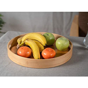 Plateau de service en bambou avec poignées, plateau à thé, plateau de service - Product Image 2