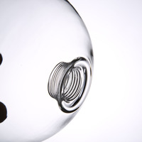 Abat-jour en verre soufflé à la main, boule de verre transparente avec filetage G9, pour luminaires, vente en gros