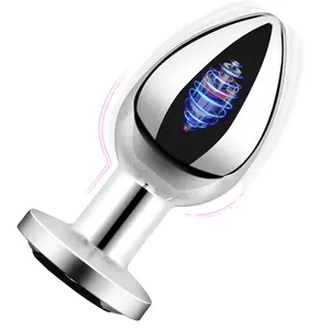 Stainless Steel Anal Vibrator with 7 Vibration Modes Butt Plugs Prostate Massagers Butt Plugs Prostate Massagers