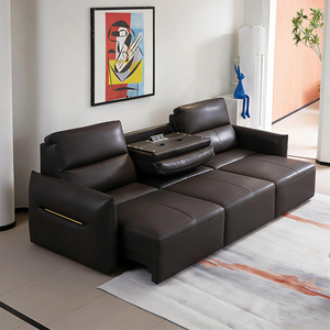 High Quality Luxury Remote Control Foldable <b>Bed</b> Set Modern Sectional Genuine Leather Solid Wood Frame School 833 High Quality Lu - Product Image 1