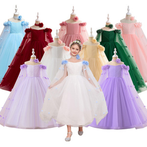 Robe de soirée en satin pour filles MQATZ ODM, nouvelle robe <span class=keywords><strong>longue</strong></span> et moelleuse de princesse avec broderie florale en dentelle pour enfants de <span class=keywords><strong>8</strong></span> à 12 <span class=keywords><strong>ans</strong></span>, anniversaire, soirée LP-512 - Product Image 3