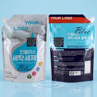 Sachet Doypack Personnalisé avec Impression Gravure pour Détergent Liquide, Savons, et Produits Vaisselle – Emballage avec Bec Verseur