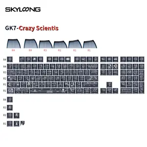 Skyloong 미친 과학자 PBT ASA Keycaps 푸딩 투명 126pcs 스카이 롱 제조 업체 기계 키보드