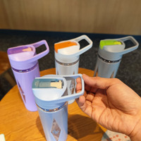 Bouteille d'eau sport en plastique réutilisable sans BPA avec poignée, double paroi, 580 ml, portable, pour étudiants, à prix abordable