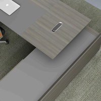 Bureau de direction au design moderne, personnalisable, mobilier de luxe en MDF, sur mesure, extensible, convertible, usage commercial