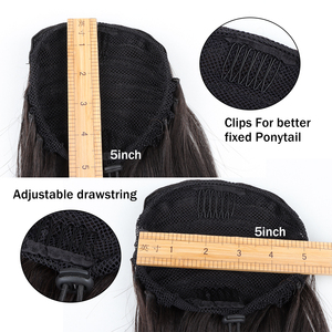 ผมต่อหางม้าแบบผูกผมมนุษย์22นิ้วแฟชั่นแบบตะวันออก - Product Image 6