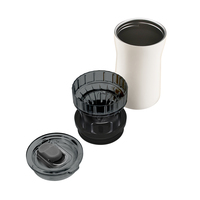 Mug à café portable en acier inoxydable à double paroi 350 ml avec filtre à café pliable intégré