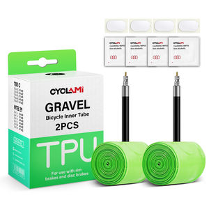 CYCLAMI 2 Cámaras de Aire de TPU 700C para <span class=keywords><strong>Bicicleta</strong></span> de Gravel Neumático 700/32C-47C Cámara para <span class=keywords><strong>Bicicleta</strong></span> MTB <span class=keywords><strong>29</strong></span>/1.4-1.75 Cámara de Aire Ultraligera - Product Image 1