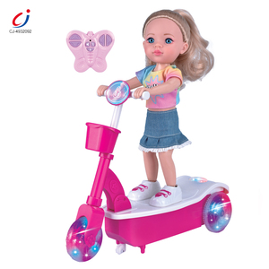 Chengji Scooter Toy <strong>Doll</strong> Fashion Multifunctional 360 Degree Rotation Lighting Music <strong>Small</strong> Remote Car and Baby <strong>Doll</strong> for Children - Product Image 1