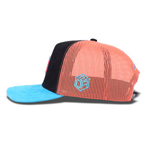 Casquettes en daim pour l'extérieur Tcap China, casquettes de camionneur personnalisées, casquette de camionneur en maille à 5 panneaux - Product Image 4